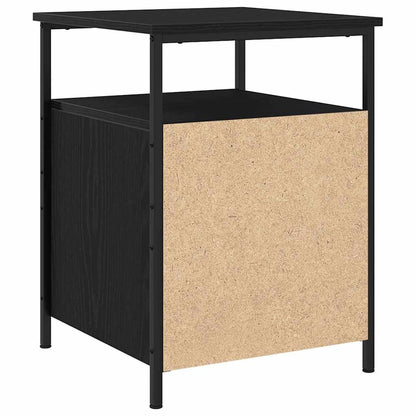 vidaXL Bedside Cabinet 2 pcs Black Oak 34 x 35.5 x 50 cm