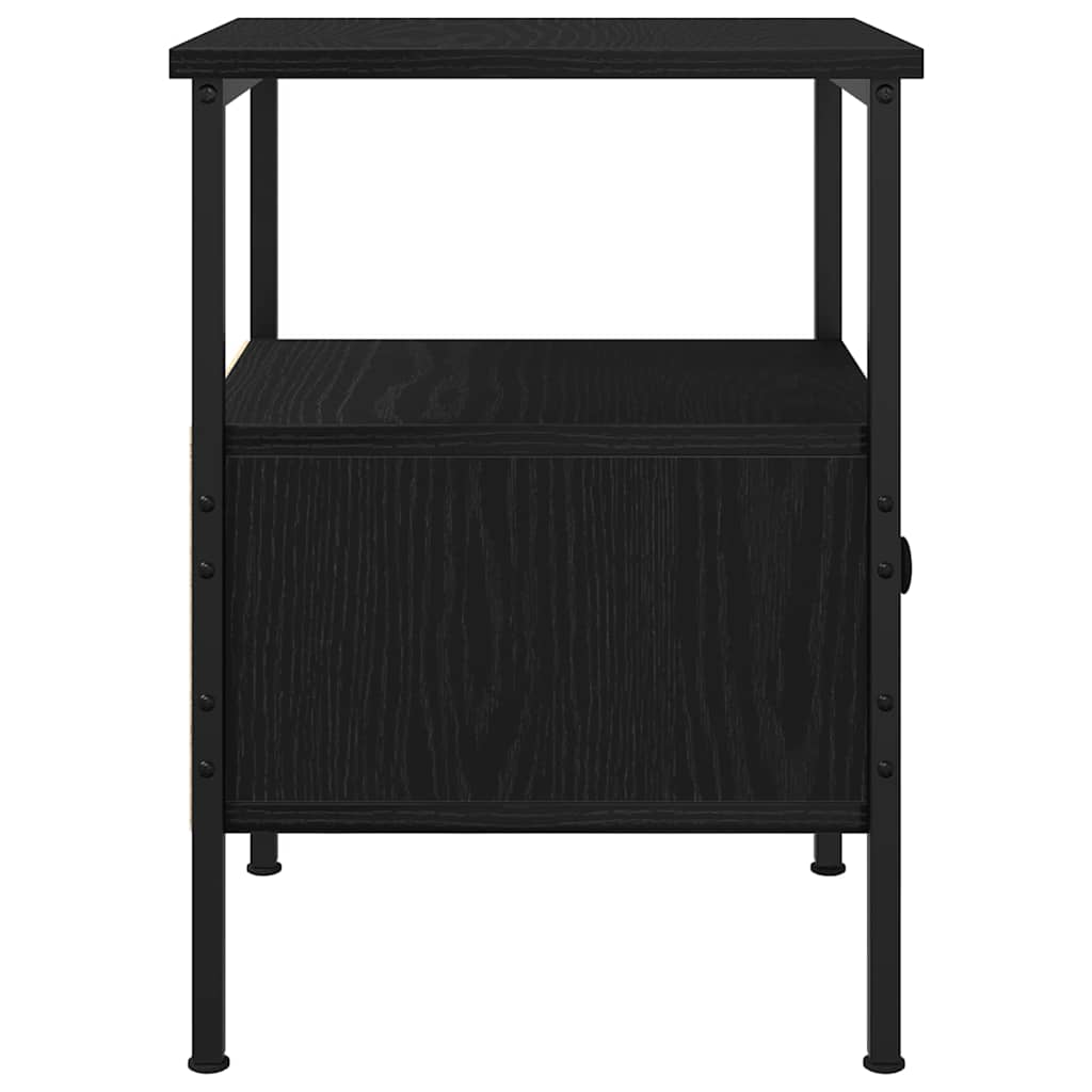 vidaXL Bedside Cabinet Black Oak 34 x 36 x 50 cm Engineered Wood