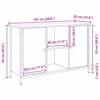 vidaXL TV Cabinet Set 101 x 35 x 65 cm Artisan Oak Engineered Wood