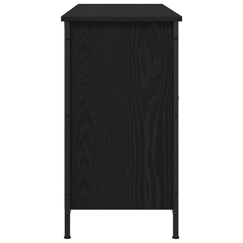 vidaXL TV Cabinet Set Black Oak 101 x 35 x 65 cm Engineered Wood