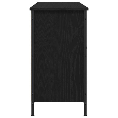 vidaXL TV Cabinet Set Black Oak 101 x 35 x 65 cm Engineered Wood