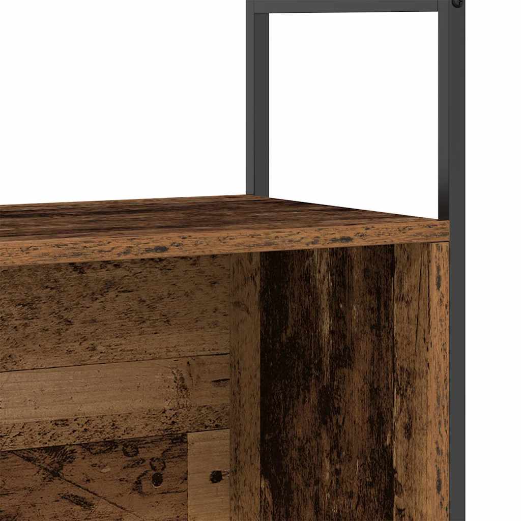 vidaXL Bookshelf 80 x 30 x 78.5 cm Engineered Wood Smoked Oak