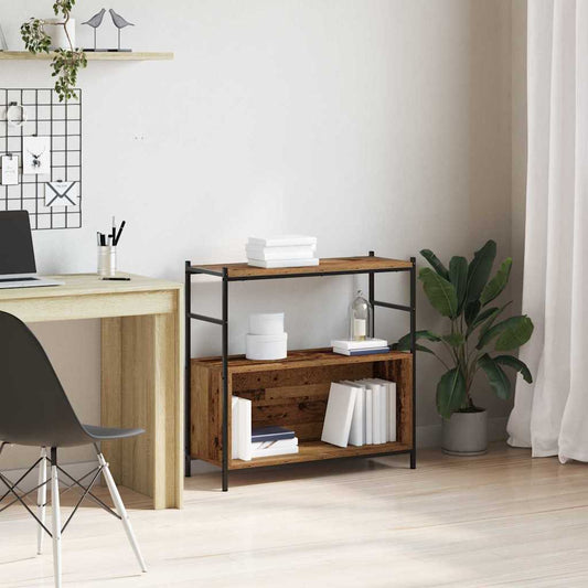 vidaXL Bookshelf 80 x 30 x 78.5 cm Engineered Wood Smoked Oak