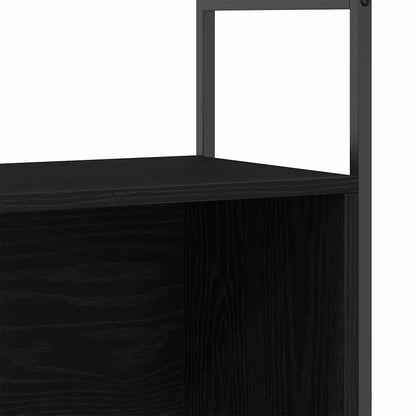 vidaXL Bookshelf 80 x 30 x 78.5 cm Engineered Wood Black Oak