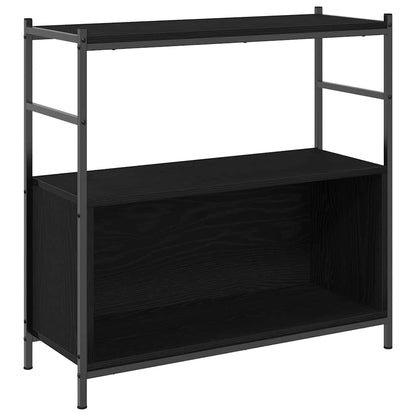 vidaXL Bookshelf 80 x 30 x 78.5 cm Engineered Wood Black Oak