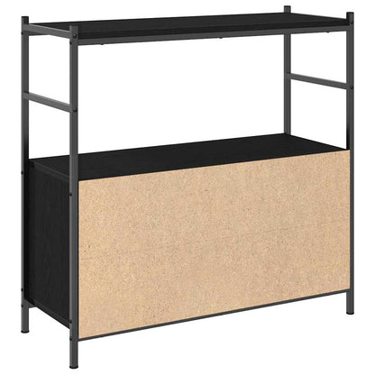 vidaXL Bookshelf 80 x 30 x 78.5 cm Engineered Wood Black Oak
