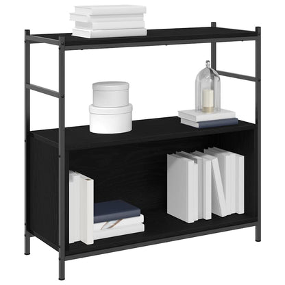 vidaXL Bookshelf 80 x 30 x 78.5 cm Engineered Wood Black Oak