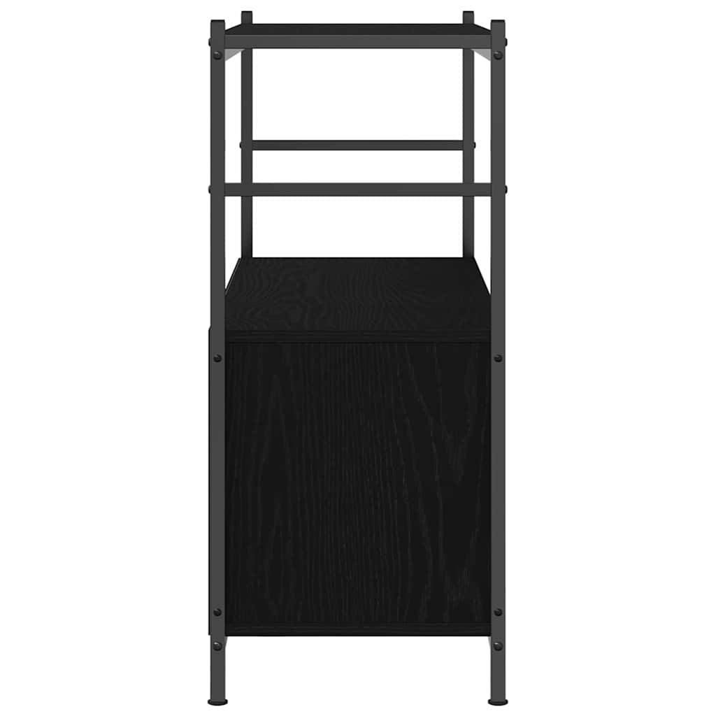 vidaXL Bookshelf 80 x 30 x 78.5 cm Engineered Wood Black Oak