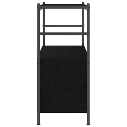 vidaXL Bookshelf 80 x 30 x 78.5 cm Engineered Wood Black Oak