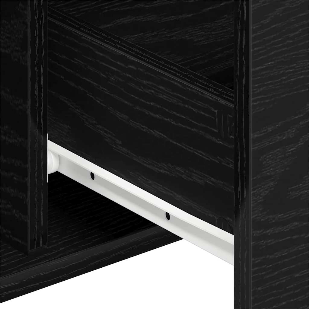 vidaXL Sideboard Black Oak 101.5 x 35 x 70 cm Engineered Wood
