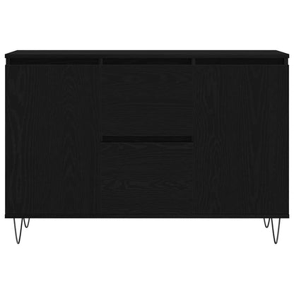 vidaXL Sideboard Black Oak 101.5 x 35 x 70 cm Engineered Wood
