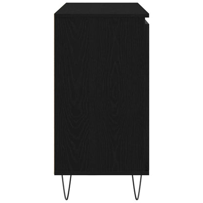 vidaXL Sideboard Black Oak 101.5 x 35 x 70 cm Engineered Wood