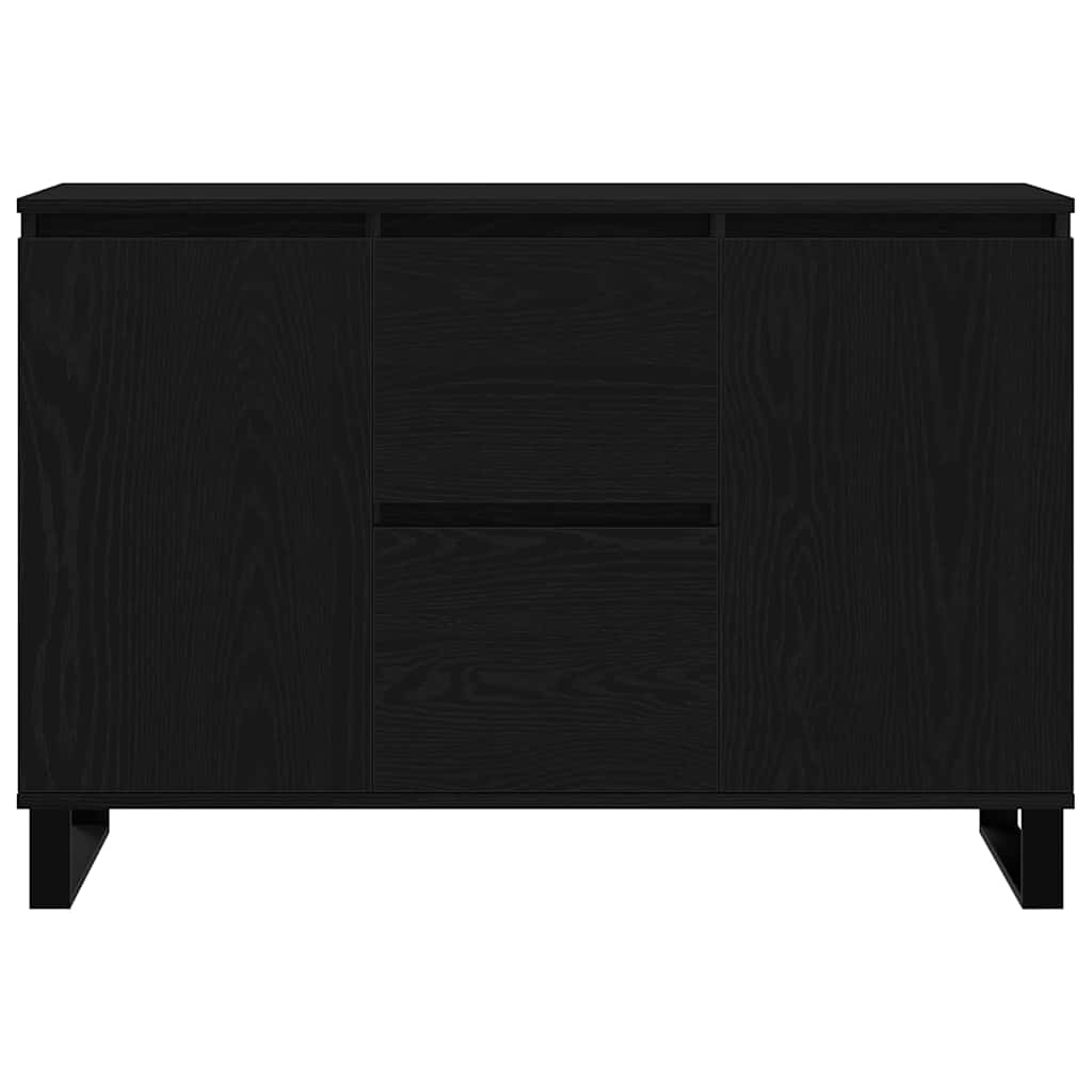 vidaXL Sideboard Black Oak 101.5 x 35 x 70 cm Engineered Wood