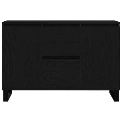 vidaXL Sideboard Black Oak 101.5 x 35 x 70 cm Engineered Wood