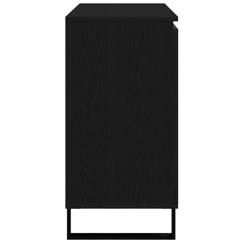 vidaXL Sideboard Black Oak 101.5 x 35 x 70 cm Engineered Wood