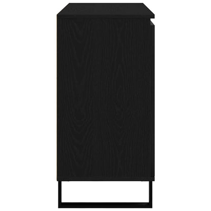 vidaXL Sideboard Black Oak 101.5 x 35 x 70 cm Engineered Wood