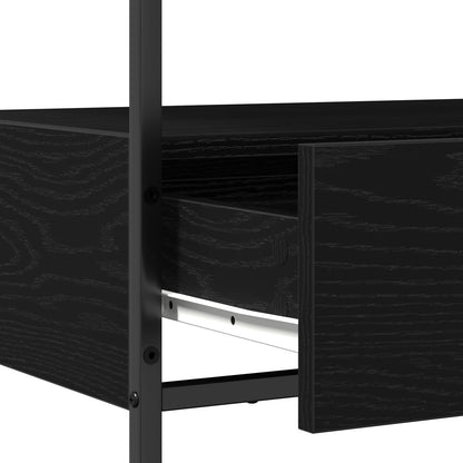 vidaXL Console Table Black Oak 75 x 40 x 75 cm Engineered Wood