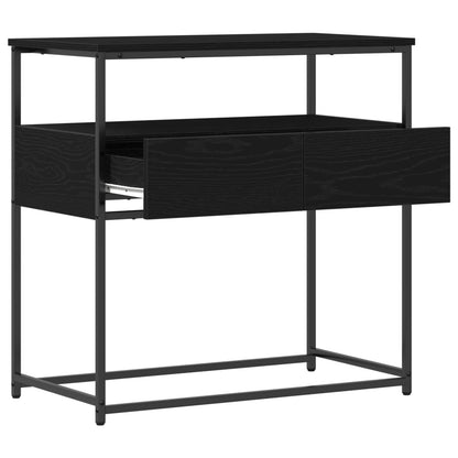 vidaXL Console Table Black Oak 75 x 40 x 75 cm Engineered Wood
