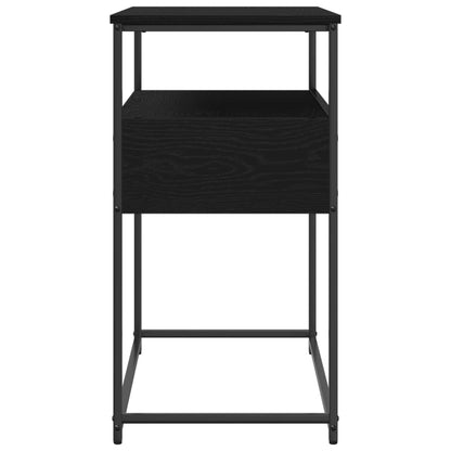 vidaXL Console Table Black Oak 75 x 40 x 75 cm Engineered Wood