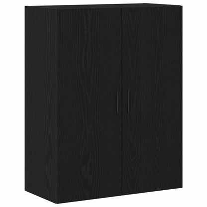 vidaXL Wall-mounted Cabinet Wall-mounted Black Oak 69.5 x 34 x 90 cm