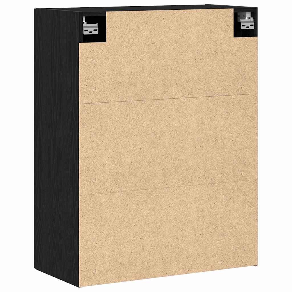 vidaXL Wall-mounted Cabinet Wall-mounted Black Oak 69.5 x 34 x 90 cm