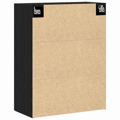 vidaXL Wall-mounted Cabinet Wall-mounted Black Oak 69.5 x 34 x 90 cm