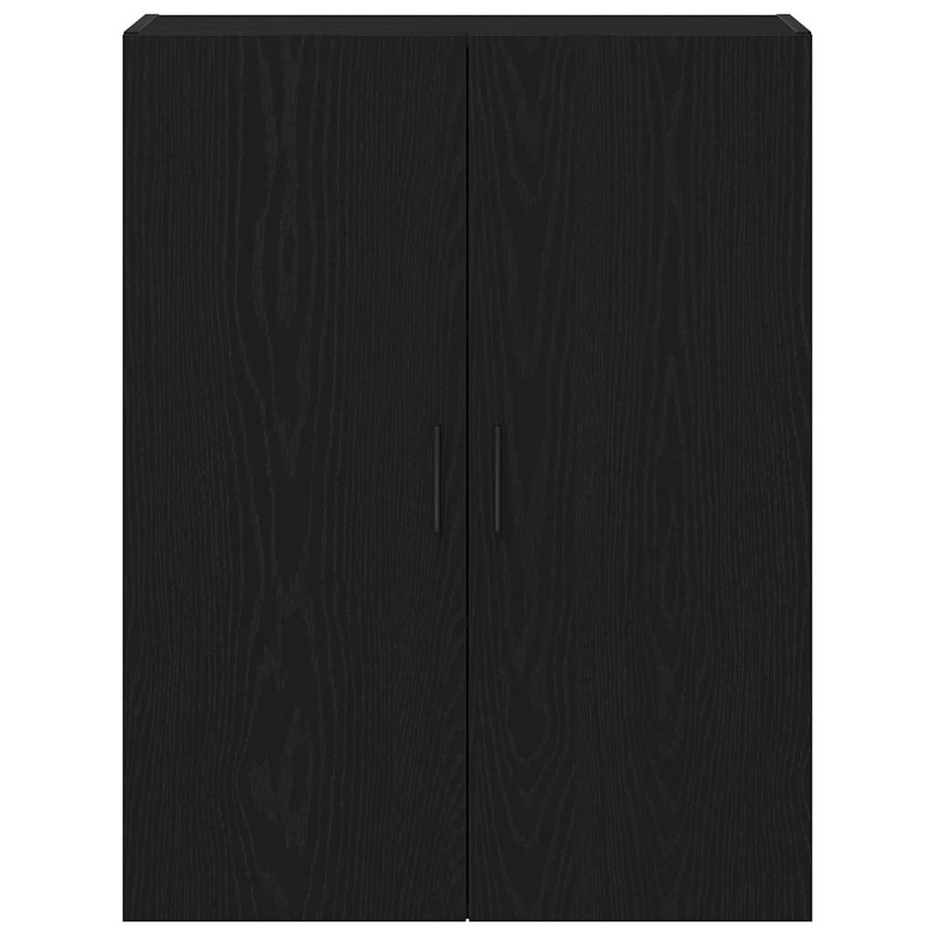 vidaXL Wall-mounted Cabinet Wall-mounted Black Oak 69.5 x 34 x 90 cm
