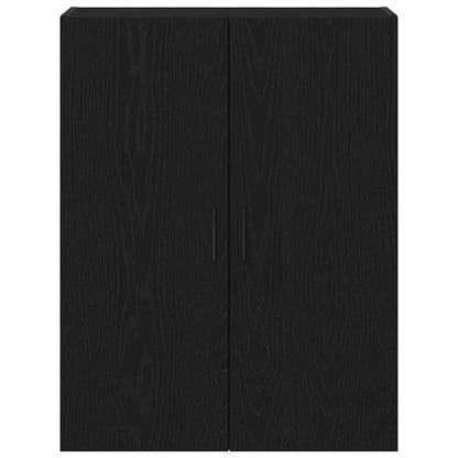 vidaXL Wall-mounted Cabinet Wall-mounted Black Oak 69.5 x 34 x 90 cm