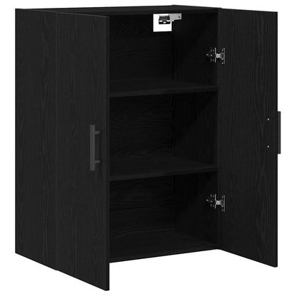 vidaXL Wall-mounted Cabinet Wall-mounted Black Oak 69.5 x 34 x 90 cm