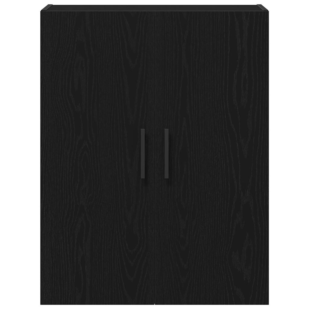 vidaXL Wall-mounted Cabinet Wall-mounted Black Oak 69.5 x 34 x 90 cm