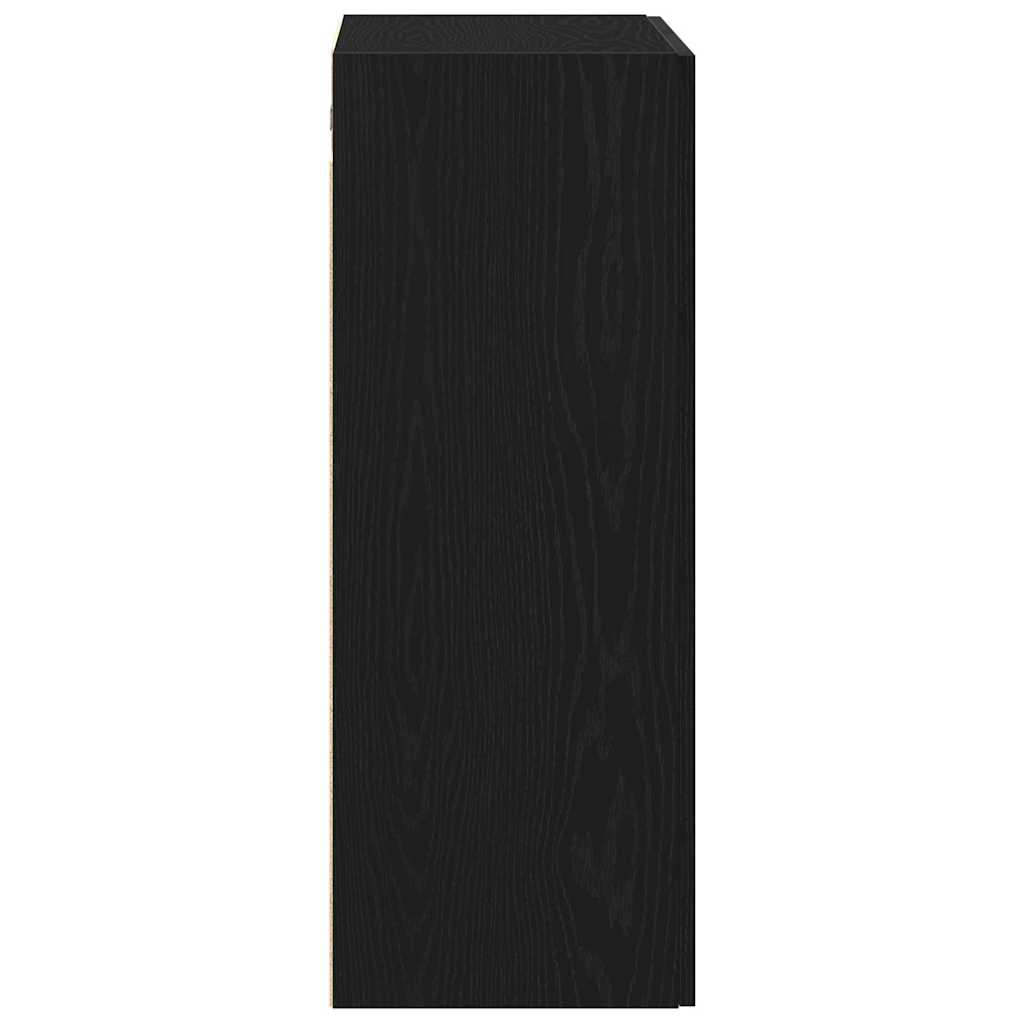 vidaXL Wall-mounted Cabinet Wall-mounted Black Oak 69.5 x 34 x 90 cm