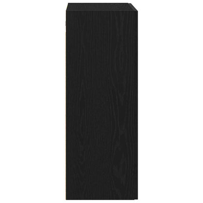 vidaXL Wall-mounted Cabinet Wall-mounted Black Oak 69.5 x 34 x 90 cm