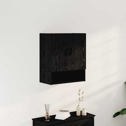 vidaXL Wall-mounted Cabinet Black Oak 60 x 31 x 70 cm Engineered Wood