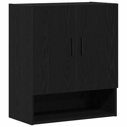 vidaXL Wall-mounted Cabinet Black Oak 60 x 31 x 70 cm Engineered Wood