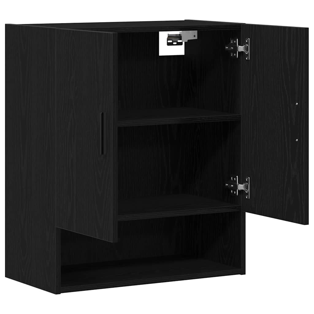 vidaXL Wall-mounted Cabinet Black Oak 60 x 31 x 70 cm Engineered Wood