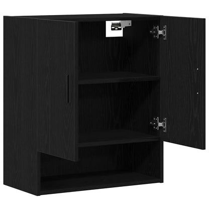 vidaXL Wall-mounted Cabinet Black Oak 60 x 31 x 70 cm Engineered Wood