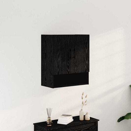 vidaXL Wall-mounted Cabinet 60 x 31 x 70 cm Engineered Wood Black Oak