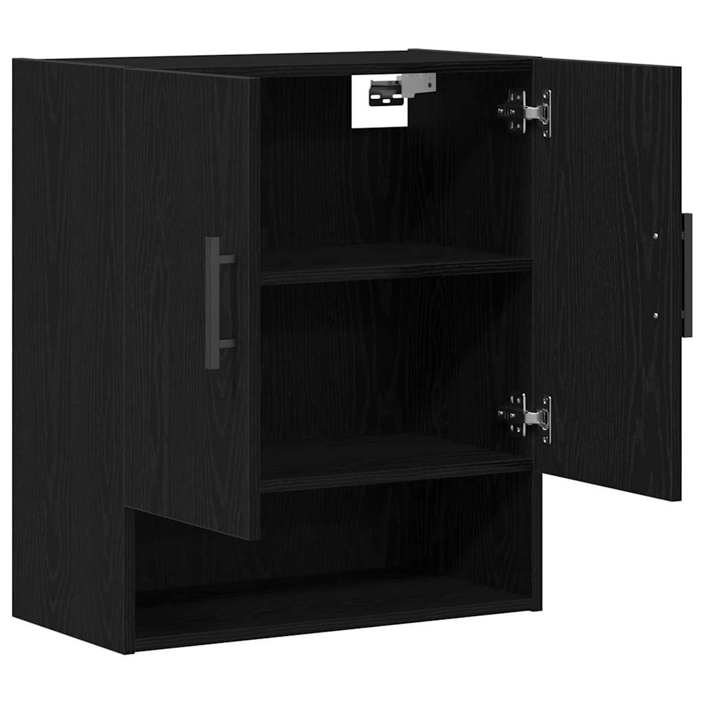 vidaXL Wall-mounted Cabinet Black Oak 60 x 31 x 70 cm Engineered Wood