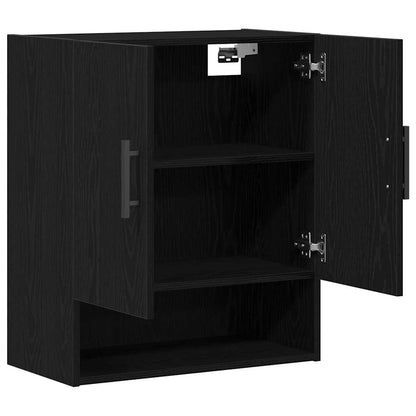 vidaXL Wall-mounted Cabinet Black Oak 60 x 31 x 70 cm Engineered Wood