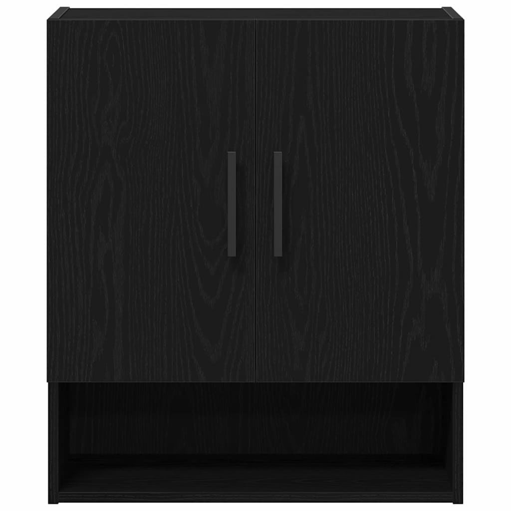 vidaXL Wall-mounted Cabinet Black Oak 60 x 31 x 70 cm Engineered Wood