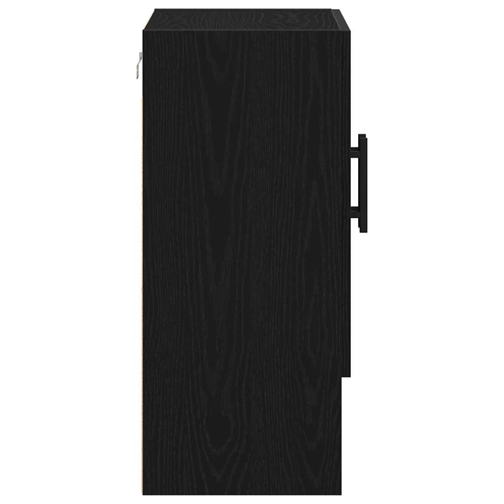 vidaXL Wall-mounted Cabinet Black Oak 60 x 31 x 70 cm Engineered Wood
