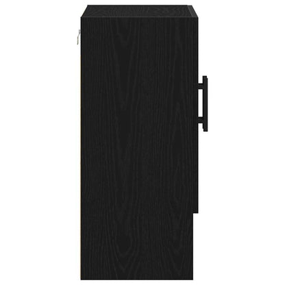 vidaXL Wall-mounted Cabinet Black Oak 60 x 31 x 70 cm Engineered Wood