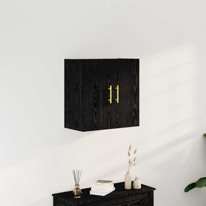 vidaXL Wall-mounted Cabinet Black Oak 60 x 31 x 70 cm Engineered Wood