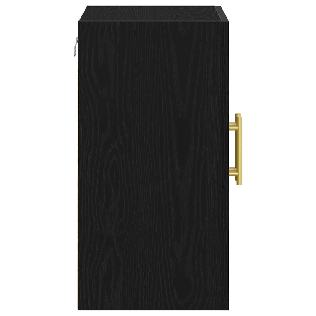 vidaXL Wall-mounted Cabinet Black Oak 60 x 31 x 70 cm Engineered Wood