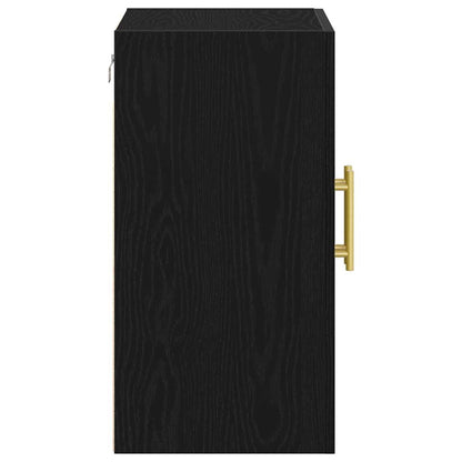 vidaXL Wall-mounted Cabinet Black Oak 60 x 31 x 70 cm Engineered Wood