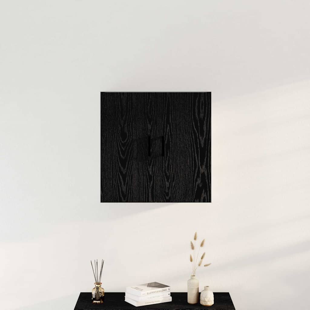 vidaXL Wall-mounted Cabinet 60 x 31 x 60 cm Engineered Wood Black Oak