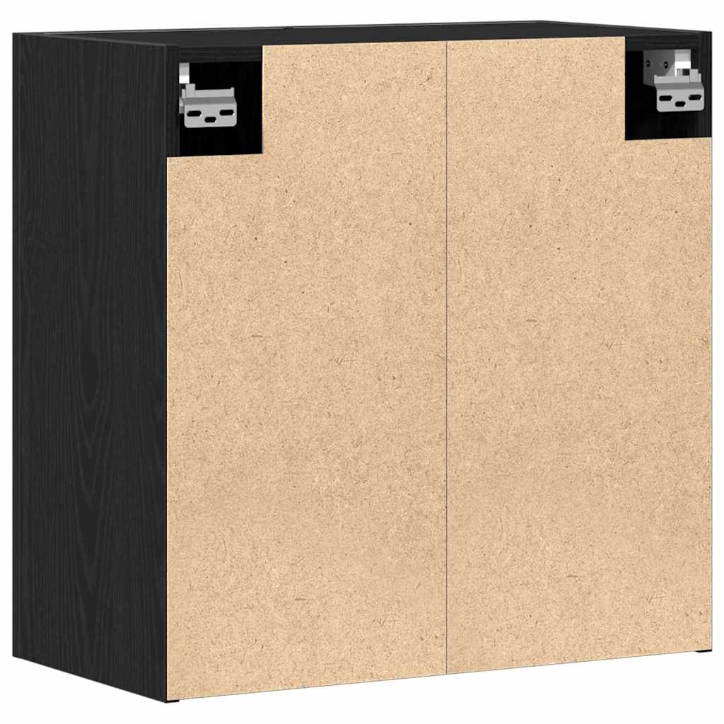 vidaXL Wall-mounted Cabinet Black Oak 60 x 31 x 60 cm Engineered Wood
