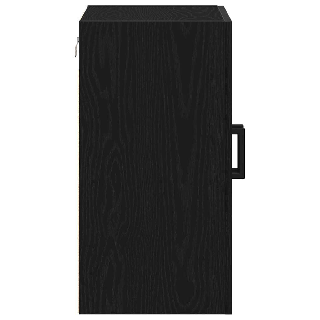 vidaXL Wall-mounted Cabinet Black Oak 60 x 31 x 60 cm Engineered Wood