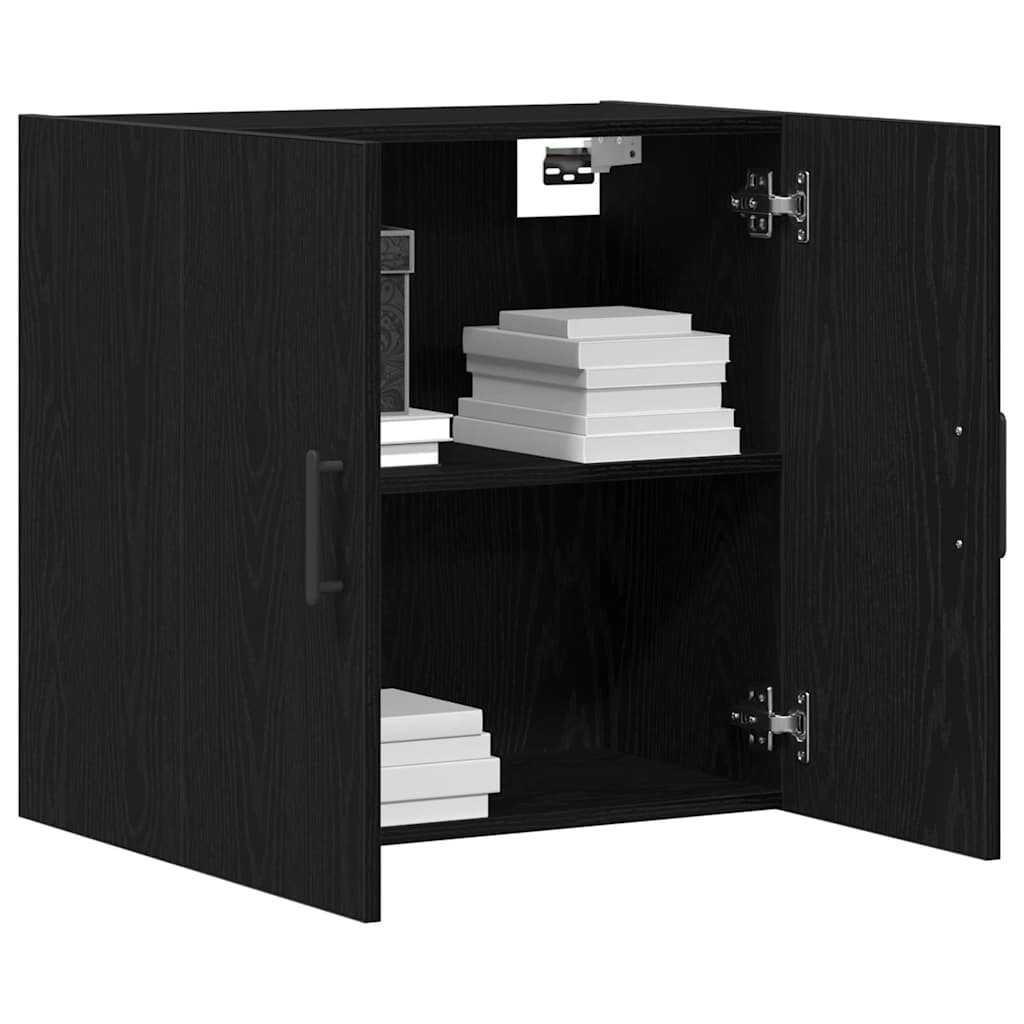 vidaXL Wall-mounted Cabinet Black Oak 60 x 31 x 60 cm Engineered Wood