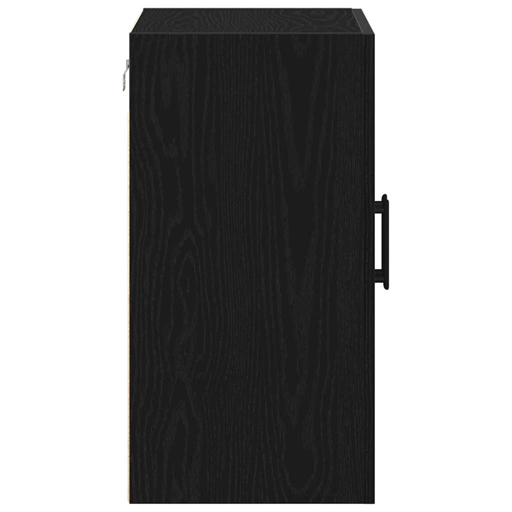 vidaXL Wall-mounted Cabinet Black Oak 60 x 31 x 60 cm Engineered Wood